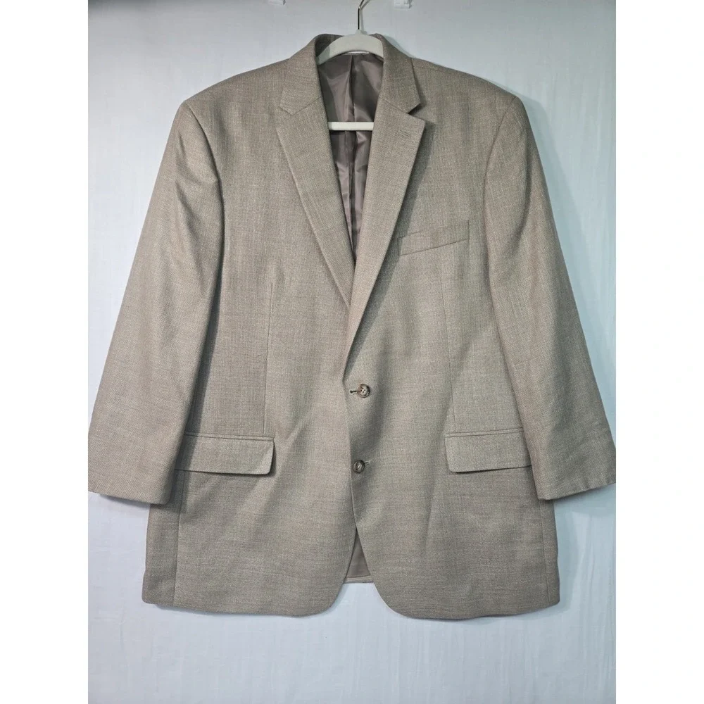 Lauren Ralph Lauren Black Label Men's 50R Blue‎ Linen Blend Blazer Sport Coat